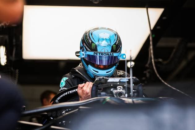 RUSSELL George (gbr), Mercedes AMG F1 Team W14, portrait during the 2023 Formula 1 Aramco British Grand Prix, 10th round of the 2023 Formula One World Championship, WM, Weltmeisterschaft from July 7 to 9, 2023 on the Silverstone Circuit, in Silverstone, United Kingdom Copyright: xAntoninxVincent DPPI IPAxSportx x xIPAxSportx 0 IPA_IPA39122330