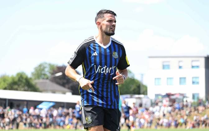 08 07 2023, football, men, test match, season 2023 2024, 1 FC Saarbrücken FSV Mainz 05 II, Kasim Rabihic 1 FC Saarbrücken Mandelbachtal Ommersheim, grass field Saarland Germany EN
