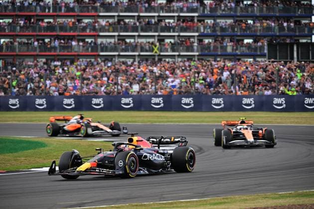 01 VERSTAPPEN Max (nld), Red Bull Racing RB19, action during the 2023 Formula 1 Aramco British Grand Prix, 10th round of the 2023 Formula One World Championship, WM, Weltmeisterschaft from July 7 to 9, 2023 on the Silverstone Circuit, in Silverstone, United Kingdom Copyright: xDppi DPPI IPAxSportx xipa-agencyx xIPAxSportx 0 IPA_IPA39142388