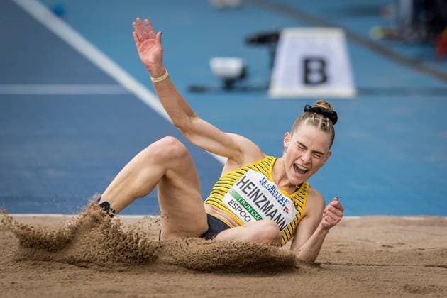 European U23 Athletics Championships , Espoo, Finland 13 07 2023 Aliena Juliette HEINZMANN of Germany competes in the womens triple jump at the European U23 Athletics Championships in Espoo, Finland, on Thursday, July 13, 2023 Copyright: xBEAUTIFULxSPORTS OlafxRellischx
