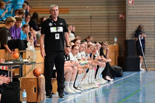 Handball I Juniors I 27 Handball Days Lübeck I Nations Cup I Germany wU17 Switzerland wU18 I 14 07 2023 Gino Smits Germany wU17 Lübeck Hansehalle Schleswig Holstein Germany Copyright: xLobeca WolfxGebhardtx