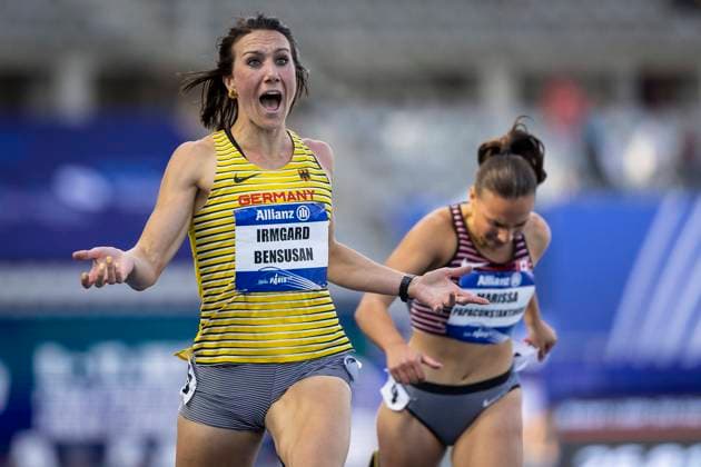 Paris 2023 World Para Athletics Championships France, 17 07 2023 Irmgard Bensusan GER TSV Bayer 04 Leverkusen T44 wins surprisingly the 200m during the World Para Athletics Championships on 17 07 2023 at Charlety Stadium in Paris, France Copyright: xBEAUTIFULxSPORTS AxelxKohringx