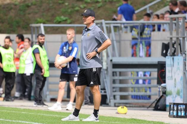 22 07 2023, football, men, test match, season 2023 2024, 1 FC Saarbrücken Borussia Mönchengladbach, coach Rüdiger Ziehl 1 FC Saarbrücken Saarbrücken Ludwigsparkstadion Saarland Germany EN