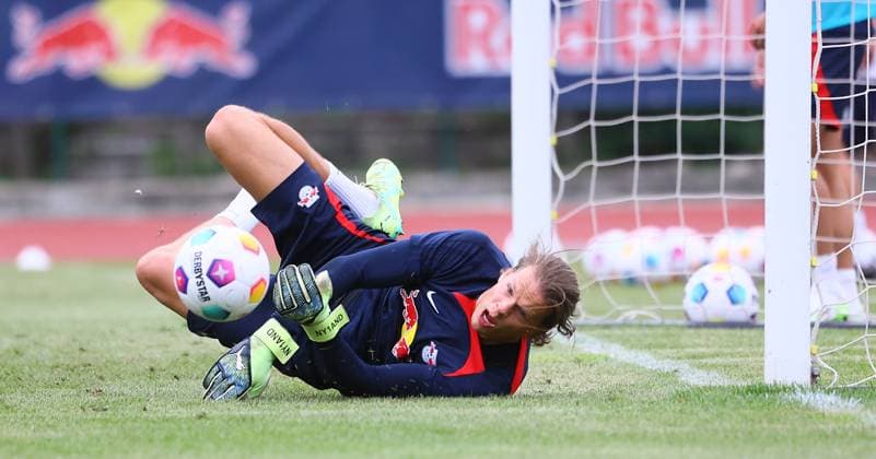 RB Leipzig Italy training camp Bruneck, 21 07 2023, Sportpark Reiperting Reischach, Football, RB Leipzig GER Bundesliga training camp in South Tyrol Italy , In the picture goalkeeper Örjan Nyland , Picture Point