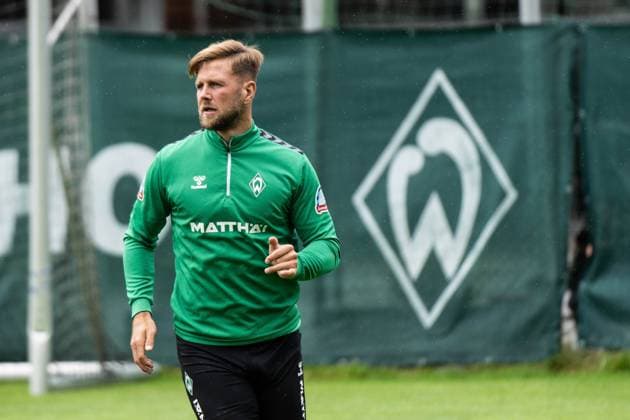 1 FBL, Werder Bremen training camp day 08 26 07 2023, Parkstadion, Zell am Ziller, 1 FBL, Werder Bremen training camp day 08 In the picture Niclas Füllkrug Fuellkrug Werder Bremen 11 with Werder Bremen logo in the background nordphotoxGmbHxx xSchulze nph000300