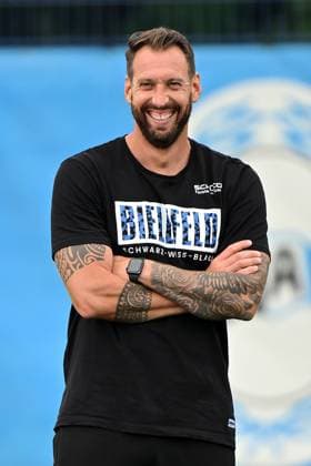 Bielefeld, Arminia training center, 28 07 23, GER, men, test match, season 2023 2024, DSC Arminia Bielefeld Sportfreunde Lotte picture coach Michel KNIAT Bielefeld Only for editorial use North Rhine Westphalia Germany