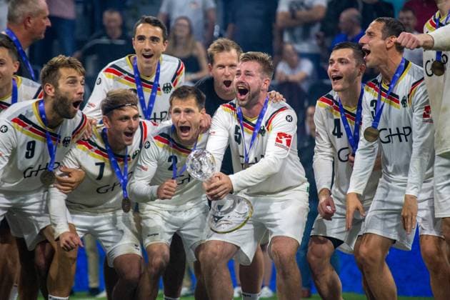 Fistball World Championship from 22 07 to 29 07 2023 in Mannheim Germany is fistball world champion In the final the German team beat Austria in 4 0 sets Copyright: xx