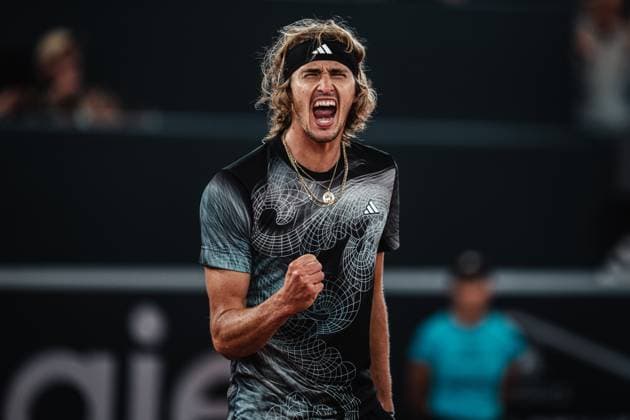 Tennis Men ATP Tour 500 European Open Hamburg Alexander Zverev GER vs Laslo Djere SRB 30 07 2023 Alexander Zverev GER cheers Hamburg Tennis am Rothenbaum Hamburg Germany