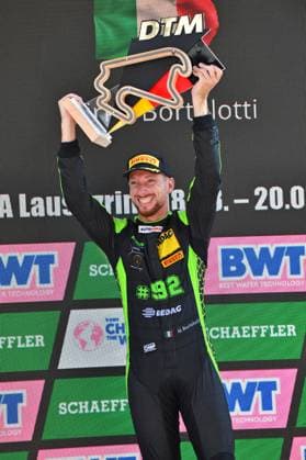 20 08 2023, xekx, sport motorsport, DTM race Lausitzring season 2023 emspor, 1 place, winner Mirko Bortolotti I SSR Performance , Lamborghini Huracan GT3 Evo2 DFL DFB REGULATIONS PROHIBIT ANY USE OF PHOTOGRAPHS as IMAGE SEQUENCES and or QUASI VIDEO Klettwitz