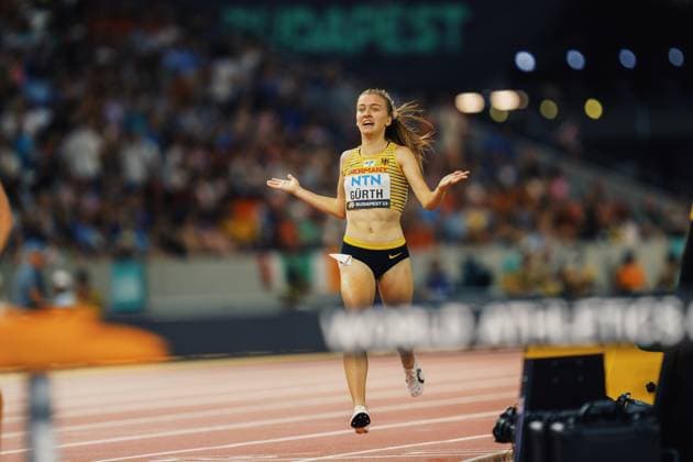 World Athletics Championships Budapest 23 Hungary, 23 08 2023 Olivia Gürth GER Germany during the 3000 Metres Steeplechase on Day 5 of the World Athletics Championships Budapest 23 at the National Athletics Centre in Budapest, Hungary on August 23, 2023 Copyright: xBEAUTIFULxSPORTS Flatemerschx