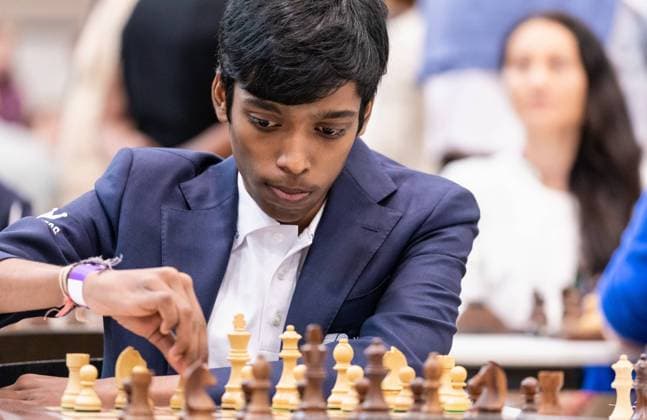 Blitz Chess Team World Championship Rheinterasse Düsseldorf Germany, 27 08 2023 Rameshbabu PRAGGNANANDHAA Team WR Chess at the FIDE Team World Championship in Blitz Chess in Düsseldorf on 27 August 2023 Copyright: xBEAUTIFULxSPORTS Meurerx