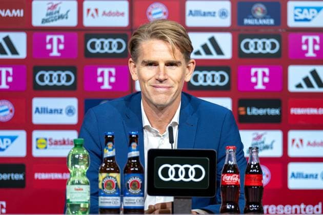 Christian Freund, sports director FC Bayern Muenchen, FC Bayern Muenchen, press conference to present the new sports director, 30 08 2023 Muenchen Bayern Germany Copyright: xkolbert-press UlrichxGamelx