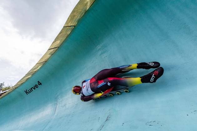 02 09 23, GER, season 23 24, luge, men women, FIL Cup Max Langenhan wins FIL Cup