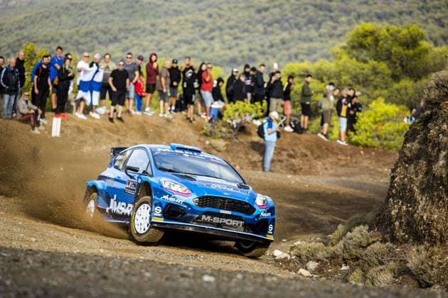 Bilder des Jahres 2023, Sport 09 September Sport Themen der Woche KW36 Sport Bilder des Tages 27 Adrien FOURMAUX (FRA), Alexandre CORIA (FRA), M FORD WORLD RALLY TEAM, FORD Fiesta MkII, RC2, Rally2, action during the Acropolis Rally Greece 2023, 10th round of the 2023 WRC, Motorsport Rallye, WM World Rally Car Championship, from September 7 to 10, 2023 in Lamia, Greece - AUTO - WRC - ACROPOLIS RALLY GREECE 2023 DPPI Panoramic EKO_AcropolisRally2023_NK_324