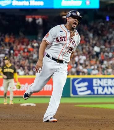 September 9, 2023, Houston, Texas, USA: Houston Astros JOSE ABREU (79) yells out while rounding the bases during the game between the San Diego Padres and the Houston Astros at Minute Maid Park. Houston, Texas U.S. - ZUMAh146 20230909_aap_h146_008 Copyright: xJeromexHicksx