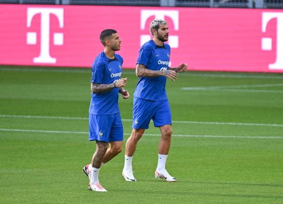 Lucas Hernandez France , Theo Hernandez France , v li 11 09 2023, training of France national football team at Signal Iduna Park before international match against Germany Dortmund Signal Iduna Park Germany Team2