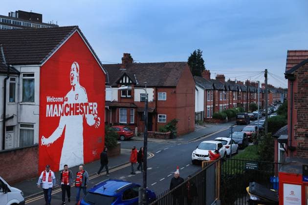 Fußball Carabao Cup 3. Runde Manchester United gegen Crystal Palace 26. September 2023 Carabao Cup 3. Runde Manchester United gegen Crystal Palace Ein Wandbild mit der Torhüterin von Manchester United und den englischen Frauen, Mary Earps Foto Simon Stacpoole Offside Manchester UK  Copyright: xSimonxStacpoolexOffside