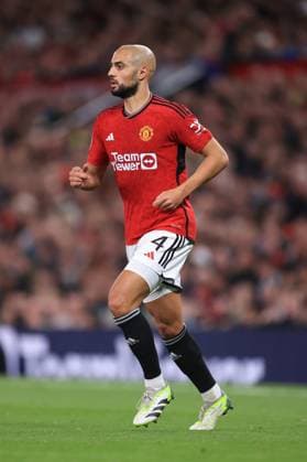 Fußball Carabao Cup 3. Runde Manchester United v Crystal Palace 26. September 2023 Carabao Cup 3. Runde Manchester United v Crystal Palace Sofyan Amrabat von Manchester United Foto Simon Stacpoole Abseits Manchester UK  Copyright: xSimonxStacpoolexOffside