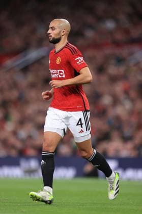 Fußball Carabao Cup 3. Runde Manchester United v Crystal Palace 26. September 2023 Carabao Cup 3. Runde Manchester United v Crystal Palace Sofyan Amrabat von Manchester United Foto Simon Stacpoole Abseits Manchester UK  Copyright: xSimonxStacpoolexOffside