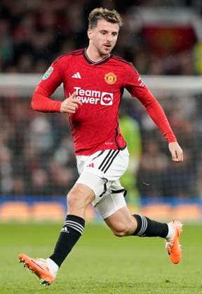MANCHESTER, ENGLAND, 26th September 2023. Mason Mount of Manchester United, ManU during the Carabao Cup match at OLD TRAFFORD, MANCHESTER. Picture credit should read: Andrew Yates Sportimage EDITORIAL USE ONLY. No use with unauthorised audio, video, data, fixture lists, club league logos or live services. Online in-match use limited to 120 images, no video emulation. No use in betting, games or single club league player publications. SPI-2605-0077