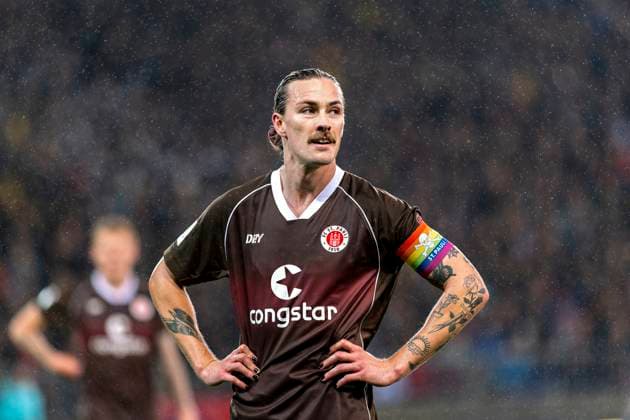 Jackson Irvine St Pauli 07 10 23, Hamburg, FC St Pauli vs 1 FC Nürnberg, 2 Fußball Bundesliga, 2 Liga, DFL, Saison 2023 2024, 09 Spieltag REGULATIONS PROHIBIT ANY USE OF PHOTOGRAPHS as IMAGE SEQUENCES and or QUASI VIDEO Â