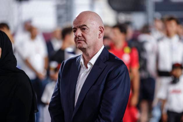 Gianni Infantino president of FIFA portrait during the 2023 Formula 1 Qatar Grand Prix, 17th round of the 2023 Formula One World Championship, WM, Weltmeisterschaft from October 6 to 8, 2023 on the Lusail International Circuit, in Doha, Qatar - F1 - QATAR GRAND PRIX 2023 - RACE DPPI Panoramic  00123039__R5_9003