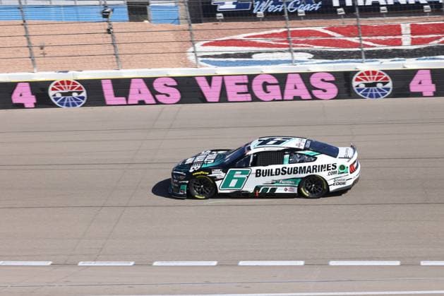 LAS VEGAS, NV - OCTOBER 14: Brad Keselowski ( 6 RFK Racing BuildSubmarines.com Ford) during qualifying for the NASCAR, Motorsport, USA Cup Series Playoff South Point 400 Saturday Oct. 14, 2023 at Las Vegas Motor Speedway in Las Vegas, NV. (Photo by Marc Sanchez LVMS Icon Sportswire) AUTO: OCT 14 NASCAR Cup Series Playoff South Point 400 EDITORIAL USE ONLY Icon144231014015