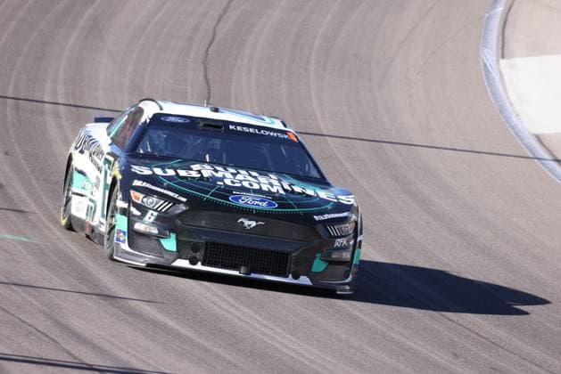 LAS VEGAS, NV - OCTOBER 15: Brad Keselowski ( 6 RFK Racing BuildSubmarines.com Ford) during the South Point 400 NASCAR, Motorsport, USA Cup Series Playoff race on October 15, 2023, Las Vegas Motor Speedway in Las Vegas, NV. (Photo by Marc Sanchez LVMS Icon Sportswire) AUTO: OCT 15 NASCAR Cup Series Playoff South Point 400 EDITORIAL USE ONLY Icon144231015094