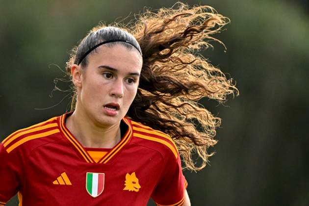 Giada Pellegrino Cimo of AS Roma in action during the Women Champions League round 2, 2nd leg match between Vorskla Poltava and AS Roma at Tre Fontane stadium, Rome (Italy), October 18th, 2023. andreaxstaccioli