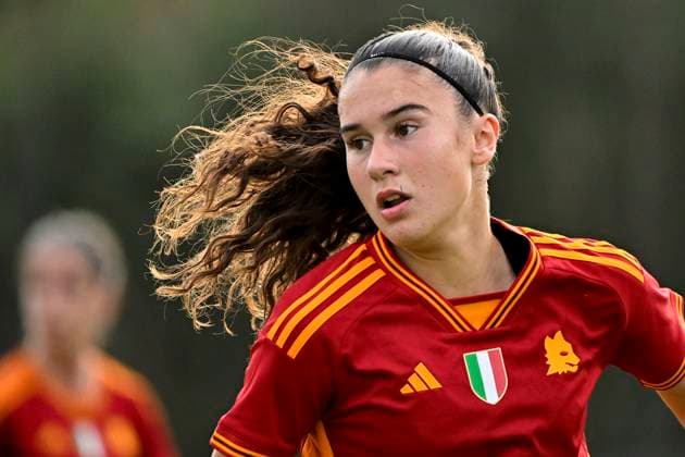 Giada Pellegrino Cimo of AS Roma in action during the Women Champions League round 2, 2nd leg match between Vorskla Poltava and AS Roma at Tre Fontane stadium, Rome (Italy), October 18th, 2023. andreaxstaccioli