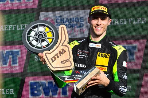 22 10 2023, xekx, sports motorsport, DTM race season 2023 Hockenheim emspor, race winner and DTM champion 2023 Thomas Preining A Manthey EMA , Porsche 911 GT3 R DFL DFB REGULATIONS PROHIBIT ANY USE OF PHOTOGRAPHS as IMAGE SEQUENCES and or QUASI VIDEO Hockenheim eel-fotografie Eberhard Krieger