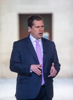 October 22, 2023, London, England, United Kingdom: Minister for Immigration ROBERT JENRICK is seen outside BBC as he appears on Sunday With Laura Kuenssberg. London United Kingdom - ZUMAs262 20231022_zip_s262_016 Copyright: xTayfunxSalcix