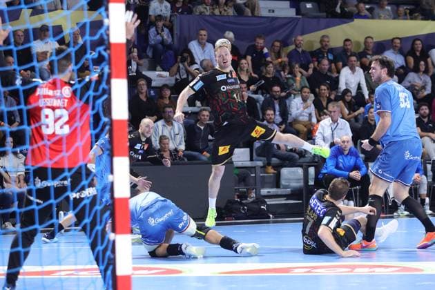 Omar Ingi Magnusson (SC Magdeburg) HANDBALL : Montpellier HB vs SC Magdbeburg - Machineseeker EHF Champions League - 6eme journee - 25 10 2023 KevinDomas Panoramic
