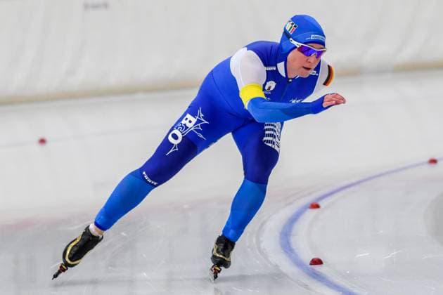 EISSCHNELLLAUF PECHSTEIN Claudia EJB at the German Championship single track speed skating over 5 000m incl int Invitation Race in Inzell on 28 10 2023, Germany, Upper Bavaria, Traunstein Inzell Max Aicher Arena Upper Bavaria Germany