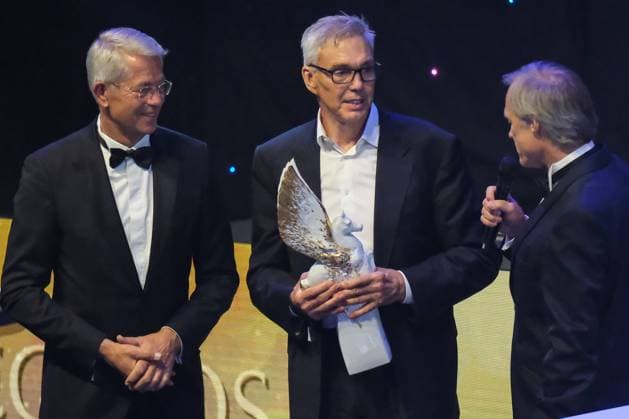 Gordon Herbert accepts award for athletes with heart, 41 German Sports Press Ball, award ceremony in 2023, Frankfurt am Main, 04 11 2023, German Sports Press Ball, award ceremony in 2023, Frankfurt am Main, 04 11 2023, Frankfurt Copyright: xEibner-Pressefoto FlorianxWieganx EP_FWD