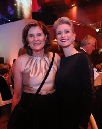 04 11 2023 Frankfurt am Main, Alte Oper 41 German Sports Press Ball Ulrike Nasse Meyfarth, Olympic champion in the high jump with fencer Britta Heidemann