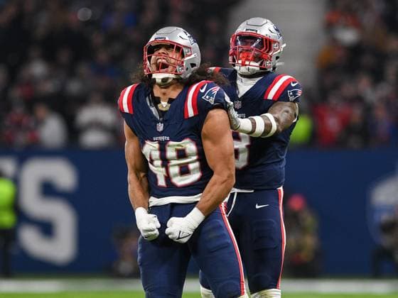 Jahlani Tavai New England Patriots 48 , Mack Wilson Sr New England Patriots 3 , Indianapolis Colts vs New England Patriots, American Football, National Football League, Week 10, Season 2023, 12 11 2023, Indianapolis Colts vs New England Patriots, American Football, National Football League, Week 10, Season 2023, 12 11 2023 Frankfurt am Main Copyright: xEibner-Pressefoto FlorianxSchustx EP_FSU