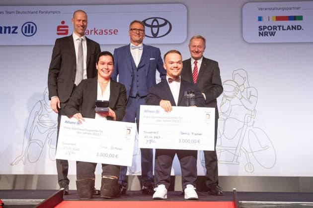 Para Athlete of the Year , 25 11 2023 Para Athlete of the Year on 25 11 2023, Duesseldorf Yannis FISCHER WINS Junior Para Athlete of the Year ahead of Anna Maria Rieder and Gina Boeettcher in the picture Copyright: xBEAUTIFULxSPORTS KennyxBeelex