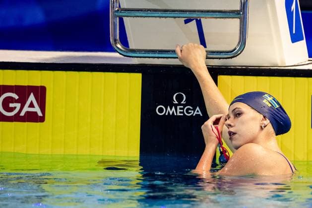231209 Olivia Klint Ipsa of Sweden competes in women?s 50m breaststroke semi final during day 5 of the LEN European short course Swimming Championship on December 9, 2023 in Bucharest Photo Nikola Krstic BILDBYRAN COP 307 NK0011 simning swimming svomming 2023 european short course swimming championships day 5 bbeng  Copyright: NIKOLAxKRSTIC BB231209ZA046