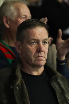 National coach Alfred Gislason watches the game Handball Bundesliga season 2023 2024 SC Magdeburg vs VfL Gummersbach in the GETEC Arena in Magdeburg Crop,singleimage,action,23