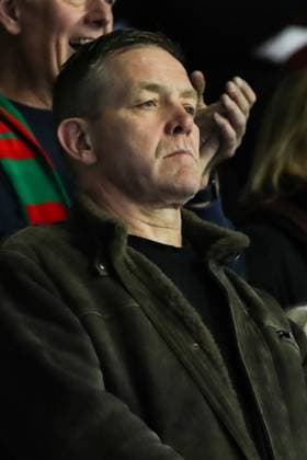 National coach Alfred Gislason watches the game Handball Bundesliga season 2023 2024 SC Magdeburg vs VfL Gummersbach in the GETEC Arena in Magdeburg Crop,singleimage,action,23
