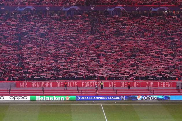 Football, Men, Season 2023 2024, UEFA Champions League Group C, Matchday 6 , 1 FC Union Berlin Real Madrid, v l The fans of 1 FC Union Berlin , 12 12 2023, Copyright: xMatthiasxKochx