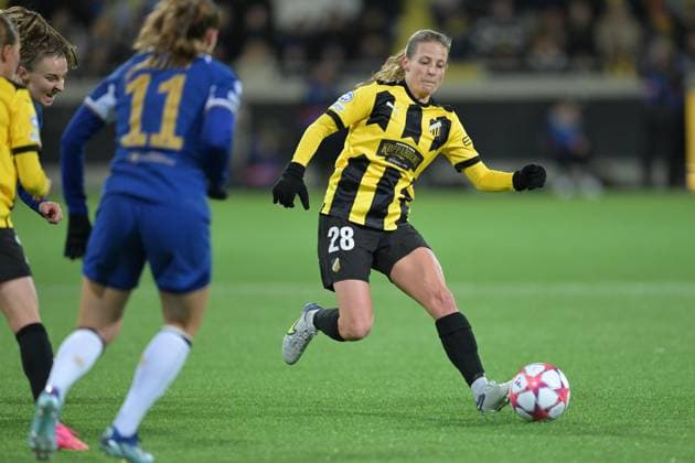 GÖTEBORG, SWEDEN 20231220 Häckens Anna Anvegard during Wednesdays Champions League soccer match between BK Häcken and Chelsea FC at Bravida Arena GÖTEBORG SVERIGE x9200x  Copyright: xBjörnxLarssonxRosvall TT TTx CHAMPIONS LEAGUE HÄCKEN-CHELSEA