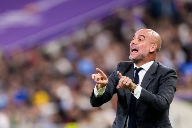 231222 Head coach Pep Guardiola of Manchester City during the FIFA Club World Cup final match between Fluminense and Manchester City on December 22, 2023 in Jeddah Photo Joel Marklund BILDBYRAN kod JM JM0554 bbeng fotboll football soccer fotball klubblags vm fifa club world cup final fluminense manchester city bbauto  Copyright: JOELxMARKLUND BB231222JM036