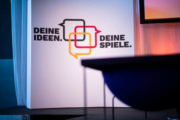 05 11 2023 Dialogue forum of the DOSB on an Olympic bid in Munich Lettering and logo, symbol Olympia, DOSB, Olympic Games in Germany, Munich The motto Your ideas Your Games Munich Bavaria Germany Small Olympic Hall
