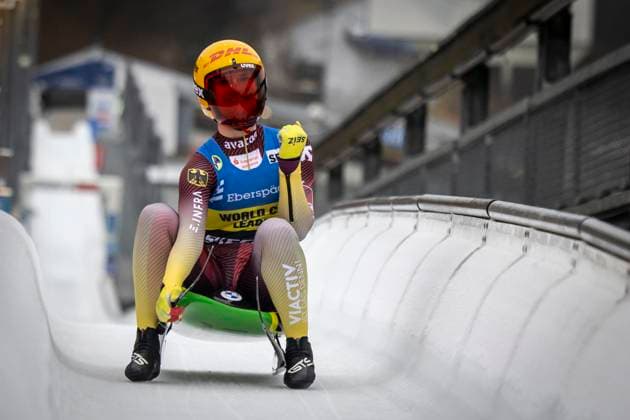 EBERSPÄCHER Luge World Cup Winterberg, 06 01 2024 Womens Singles, Julia Taubitz GER EBERSPÄCHER Luge World Cup on 06 01 24 at the Veltins EisArena in Winterberg Germany Copyright: xBEAUTIFULxSPORTS LeahxKohringx