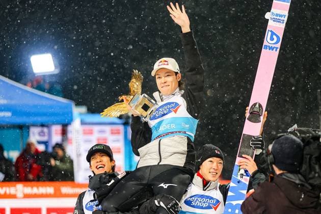 Bilder des Jahres 2024, Sport 01 Januar Sport Themen der Woche KW01 Sport Bilder des Tages Ski jumping, Skispringen, Ski, nordisch - FIS WC Bischofshofen BISCHOFSHOFEN,AUSTRIA,06.JAN.24 - NORDIC SKIING, SKI JUMPING - FIS World Cup, Four Hills Tournament, large hill, men. Image shows Ryoyu Kobayashi (JPN). GEPAxpictures xThomasxBachun