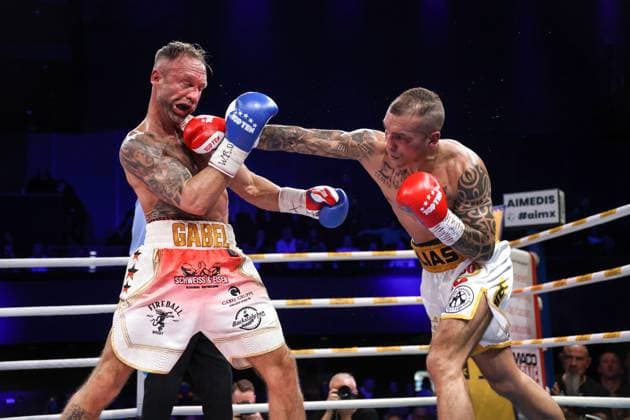 Boxing SES Boxgala, Berlin, 13 01 2024 WBC European Championship Ronny Gabel GER Ilias Essaoudi GER Torsten Helmke Berlin Germany