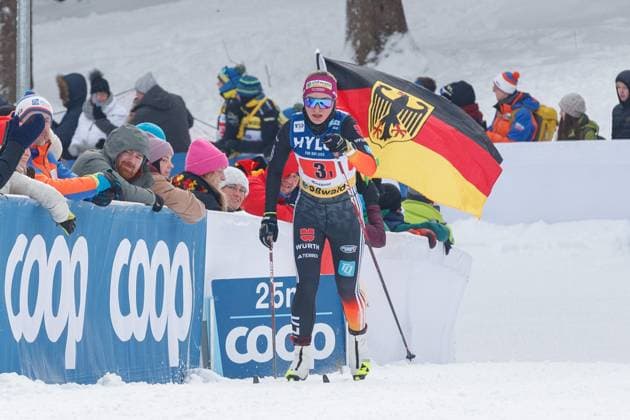 Katherine Sauerbrey GER, Germany at Birx Steig, 21 01 2024, Oberhof Germany , FIS Cross Country World Cup Oberhof 2024 xprx