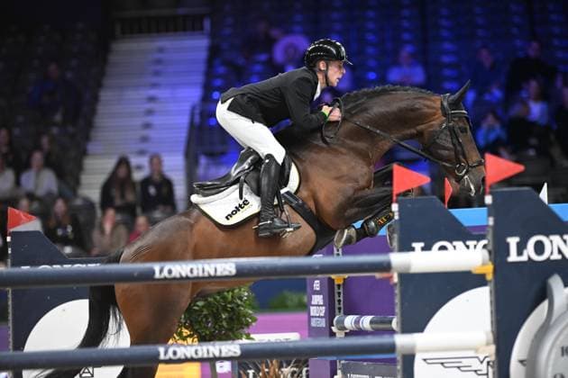 20240126 Jumping Amsterdam AMSTERDAM, NETHERLANDS JANUARY 26 2024 Marcus Ehning ridding Stargold at Jumping Amsterdam on January 26, 2024 in Amsterdam, Copyright Thomas Reiner ThomasReiner pro Amsterdam Nord Holland Netherlands